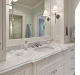 Fordham Marble Stamford CT master bath vanity